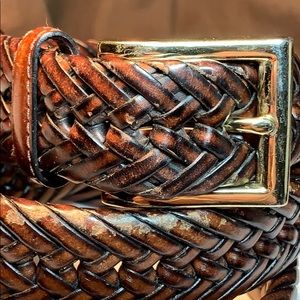 AHD woven braided bonded leather elegant belt